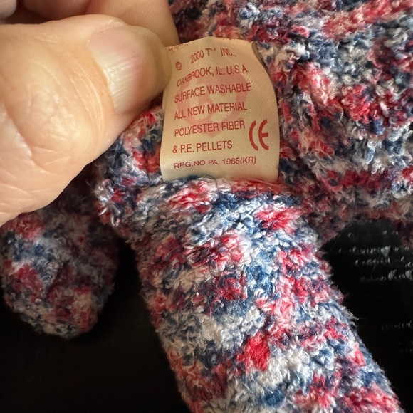 Ty Beanie Baby USA Bear 2000 Patriotic Collectible - Red White blue 4th of July - Picture 9 of 9